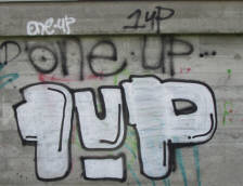 1UP graffiti niederhasli kanton zrich